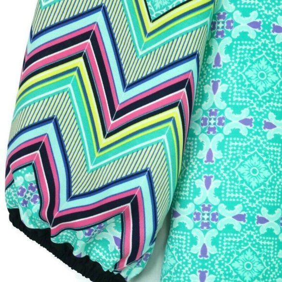 Pink Owl Shift Dress Mint Green Purple Pink Yellow M Medium - Picture 5 of 12